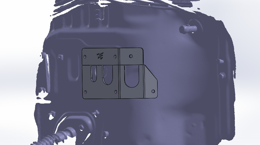 Landcruiser 80 Series M57 Firewall Adapter CAD view 4
